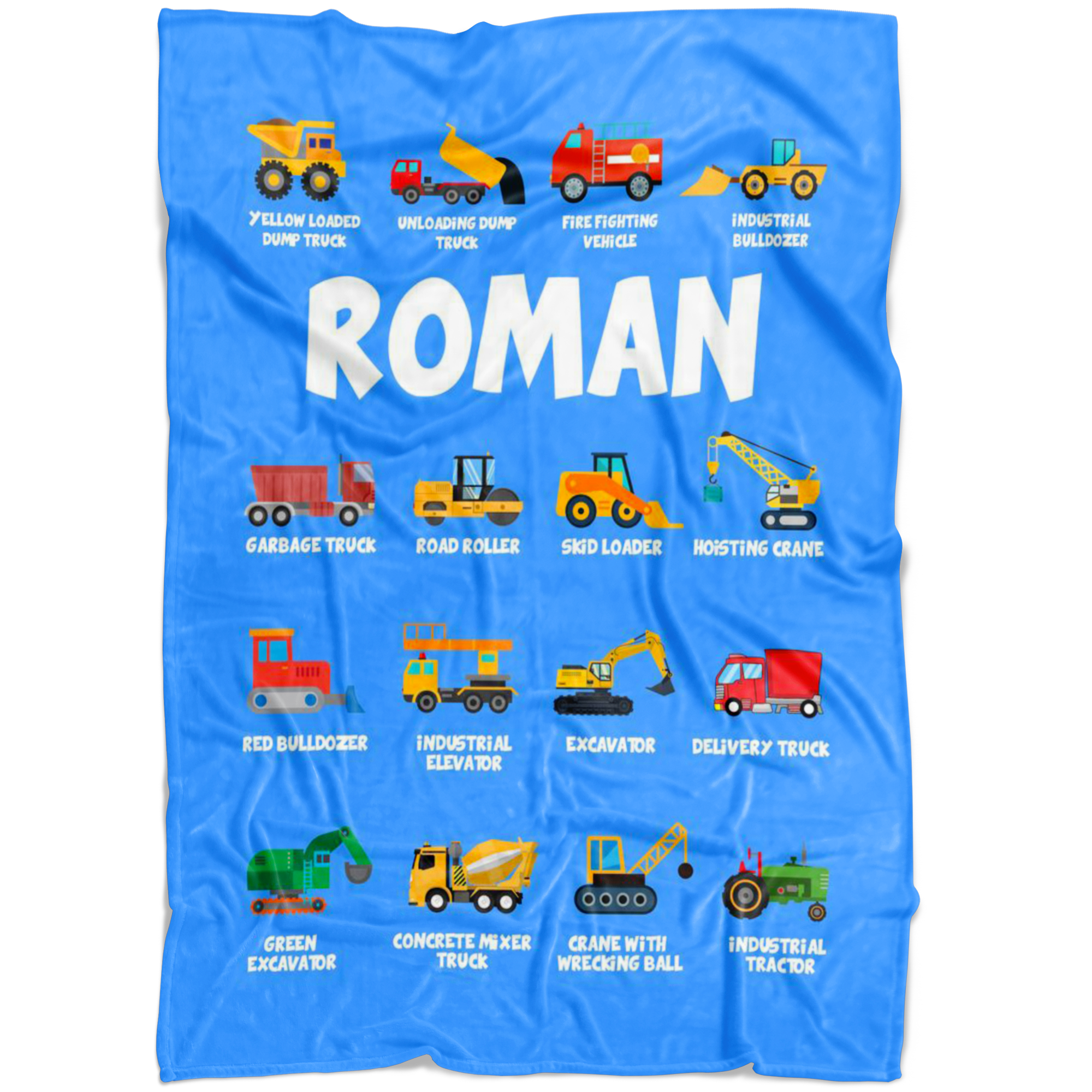 Roman Construction Blanket Blue