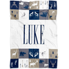 Personalized Name Woodland Blanket for Boys, Kids - Luke
