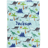 Personalized Dinosaur, Dino World Blanket for Boys, Kids - Jackson