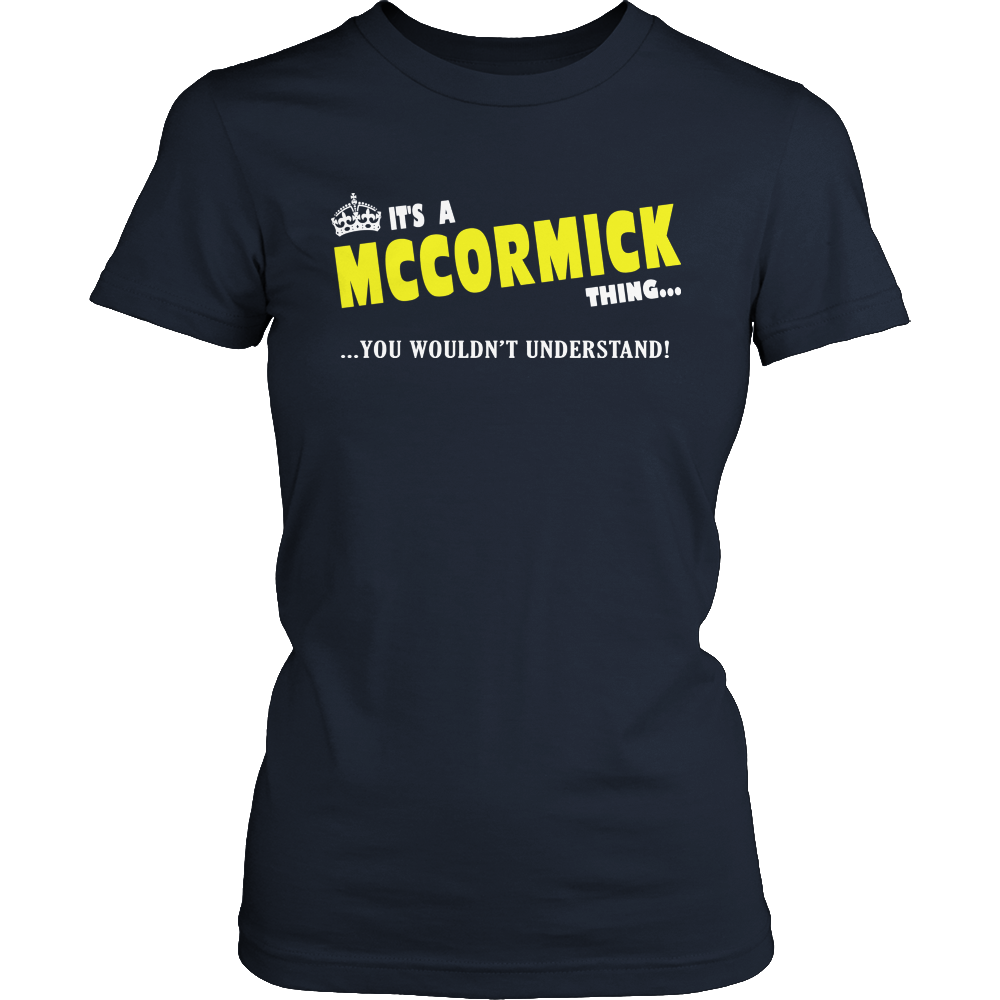 It's A McCormick Thing, You Wouldn't Understand