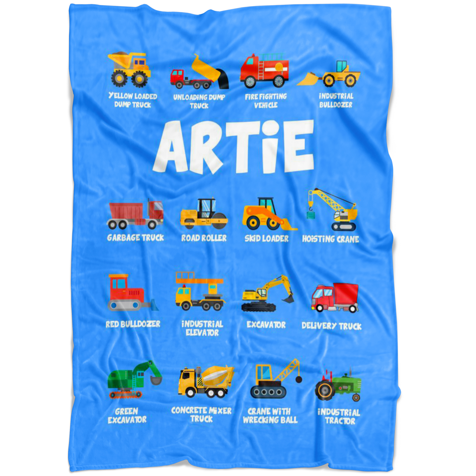 Artie Construction Blanket Blue