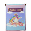 Load image into Gallery viewer, Personalized Name Unicorn Blanket for Kids, Custom Name Blanket for Boys and Girls