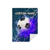 Load image into Gallery viewer, Personalized Name Soccer,Football Blanket, Custom Name Sports Blanket for Boys &amp; Girls