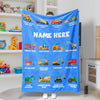 Load image into Gallery viewer, Personalized Name Construction Machines Boys &amp; Girls Blanket