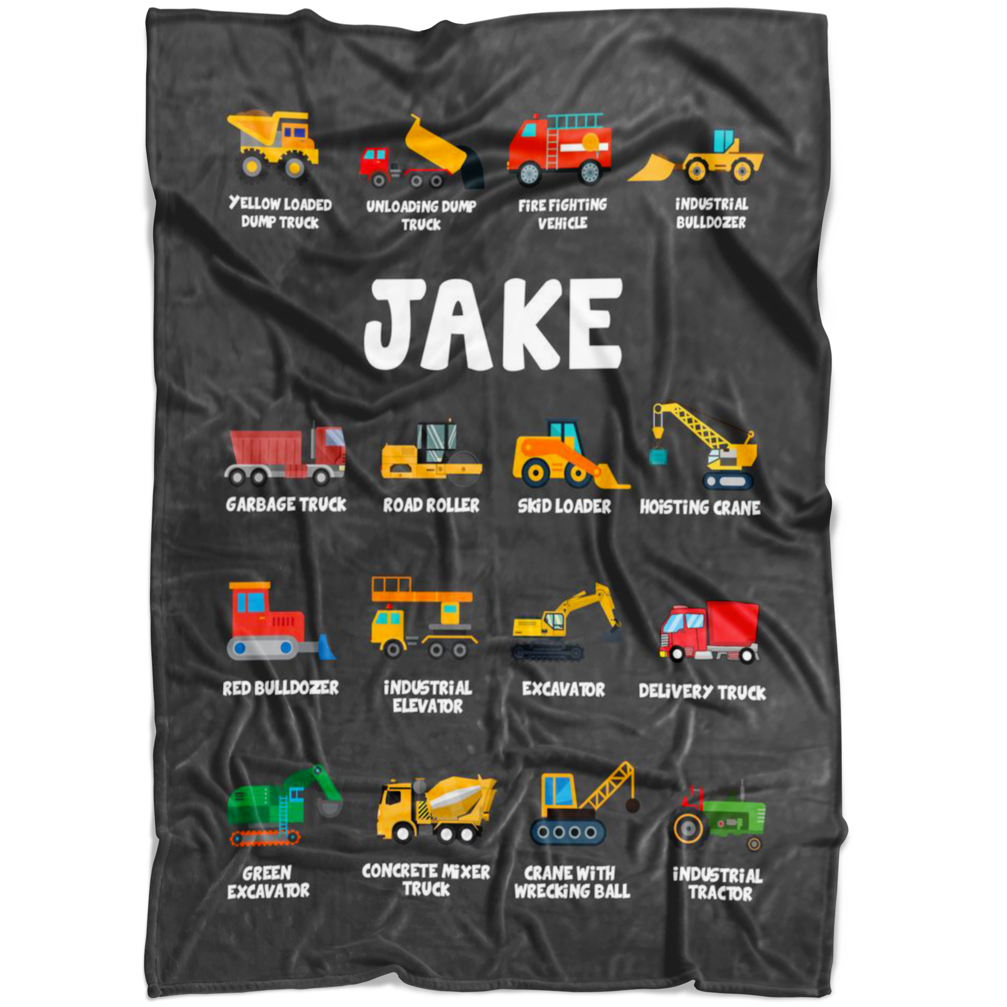 Jake Construction Blanket Grey