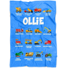 Ollie Construction Blanket Blue