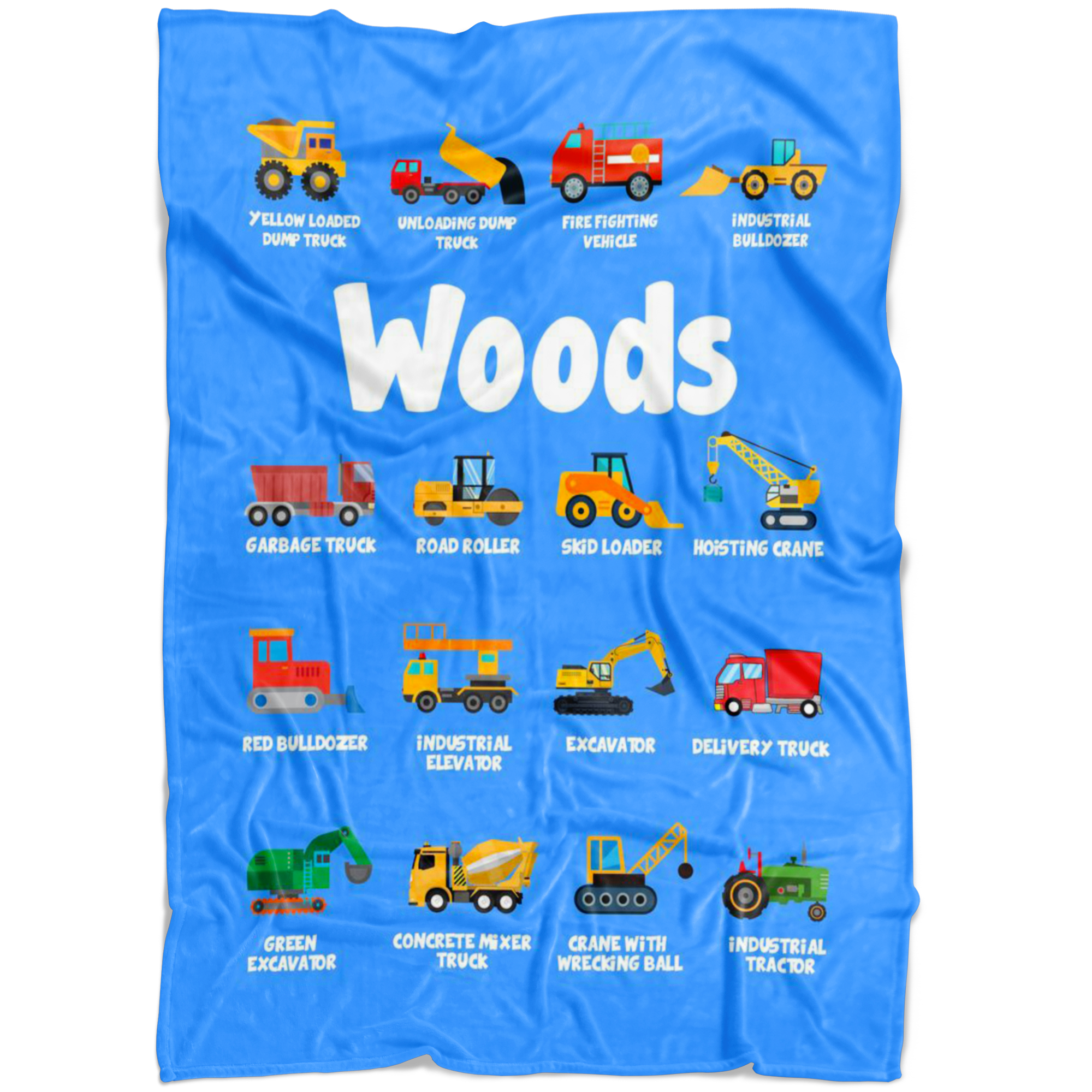 Woods Construction Blanket Blue