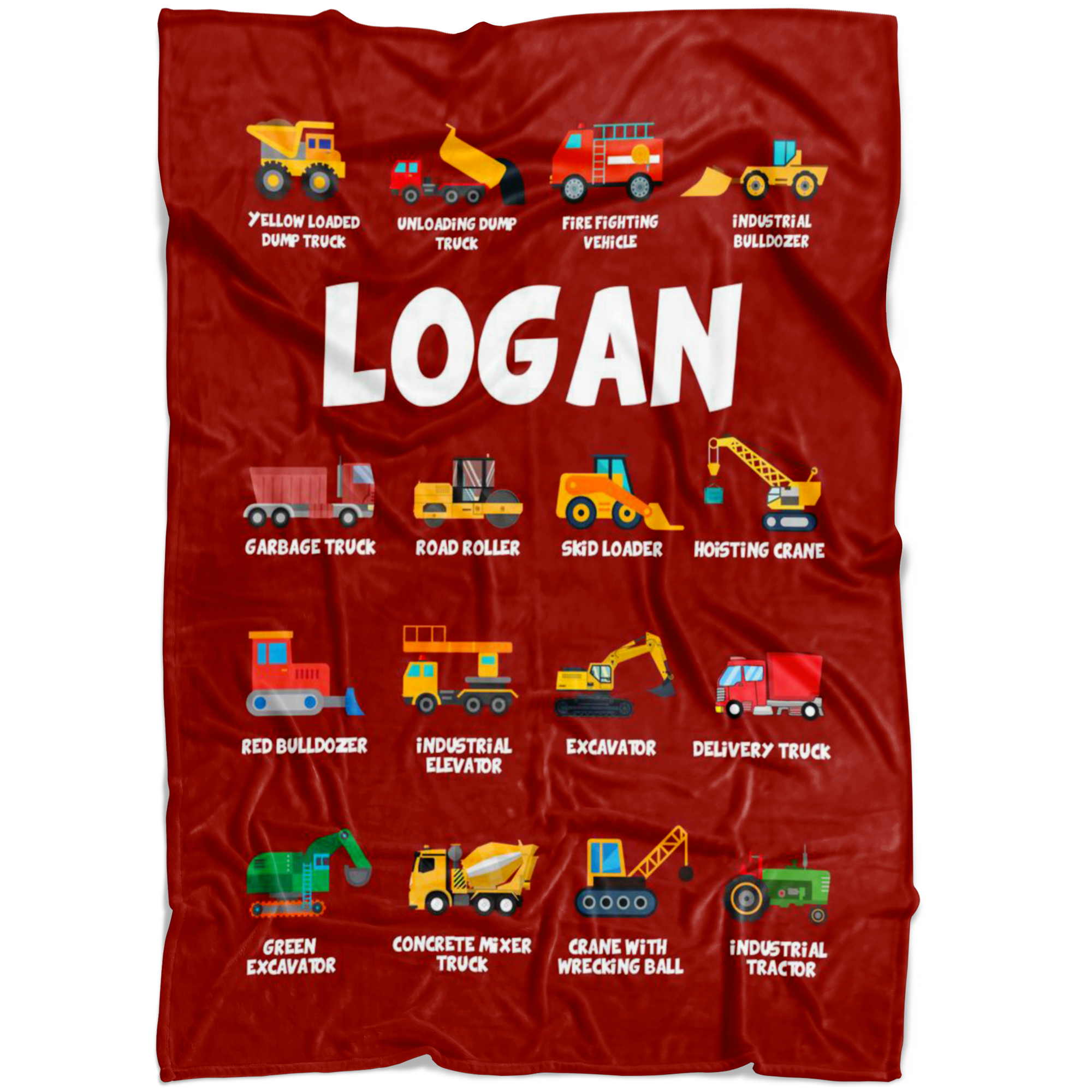 Logan Construction Blanket Red