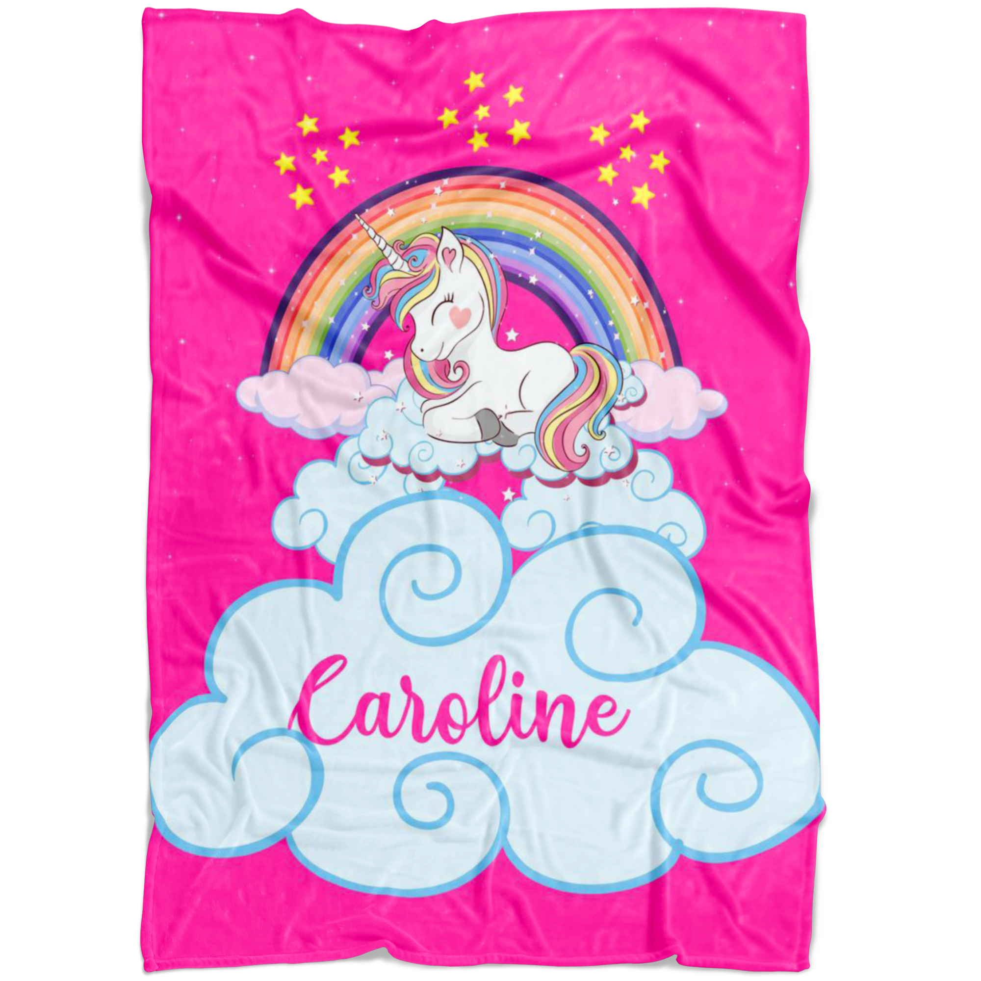 Personalized Name Magical Unicorn Blanket for Babies & Girls - Caroline