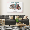 Family Tree Photo Collage Wall Art - Little Hearts