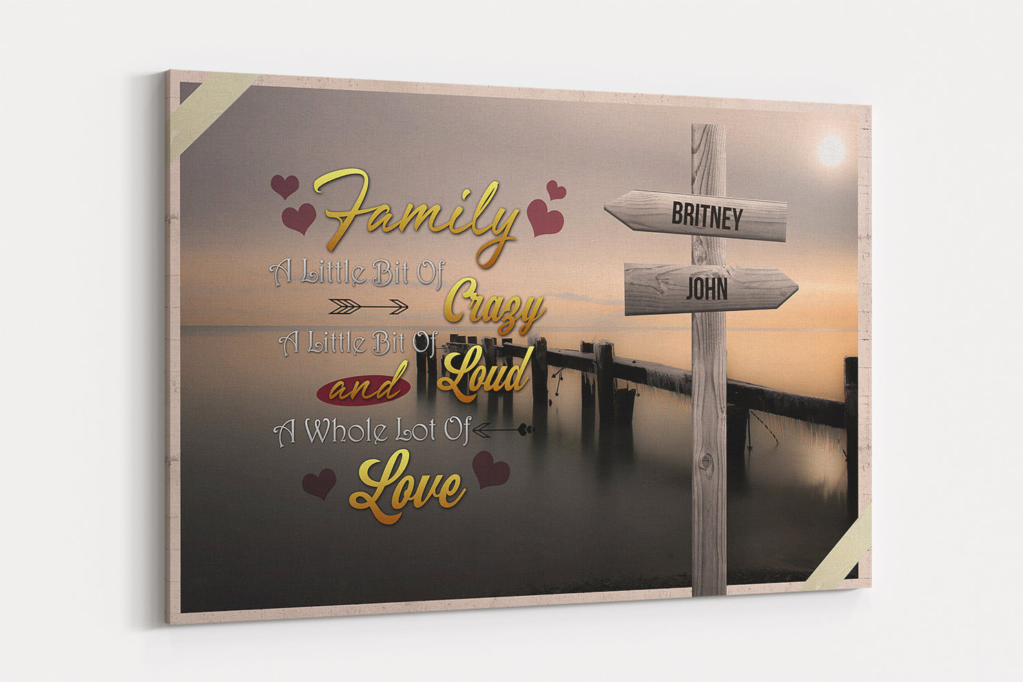 Personalized Family Wall Art from 2 to 10 Names
