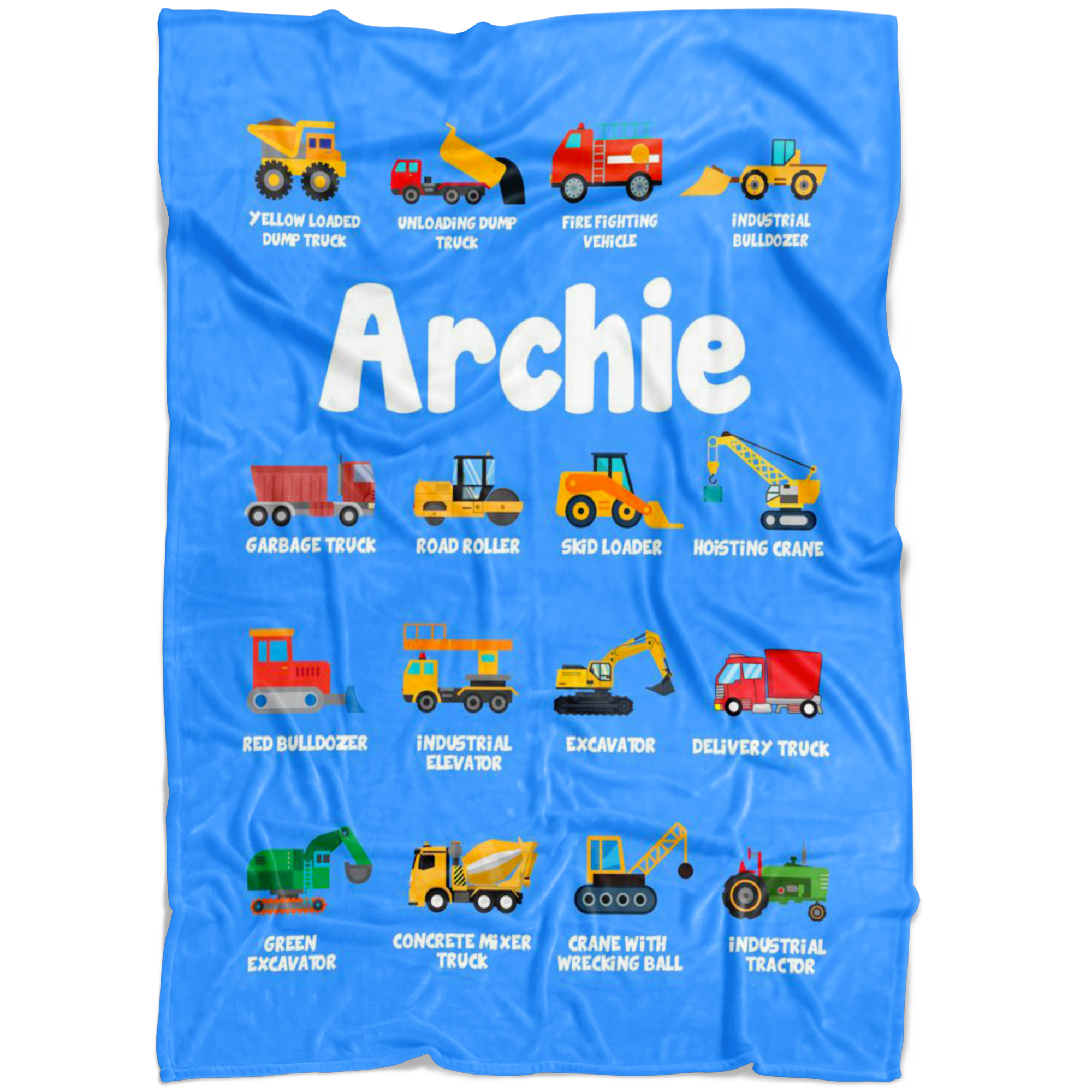 Archie Construction Blanket Blue