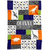 Personalized Dinosaur Blanket for Kids, Boys & Girls - QUINNE