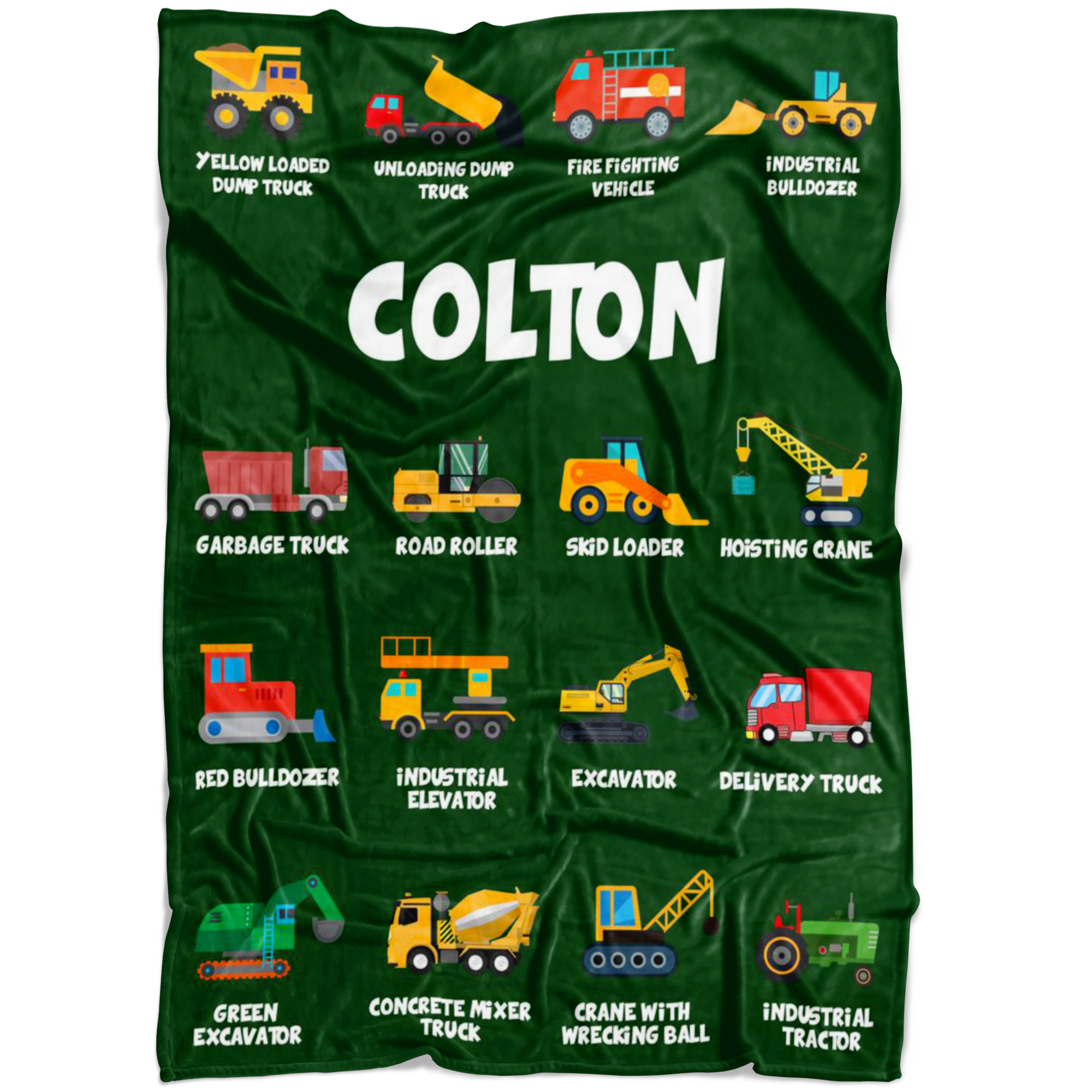 Colton Construction Blanket Green