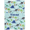 Personalized Dinosaur, Dino World Blanket for Boys, Kids - Kieran