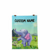 Personalized Name Elephant Blanket, Custom Name Wild Animals Blanket for Boys & Girls