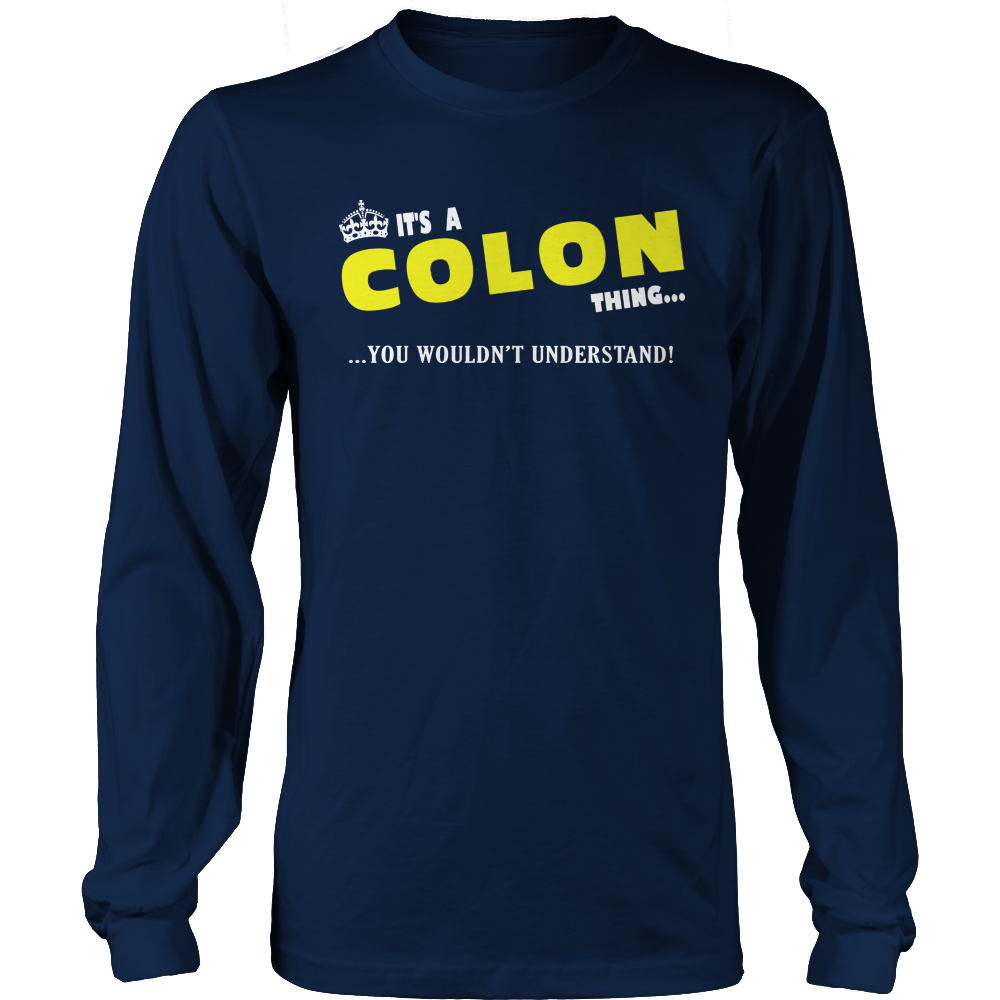 It's A Colon Thing, You Wouldn't Understand