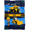 Personalized Name I Love Trucks Blanket for Boys & Girls with Character Personalization - Kyrie