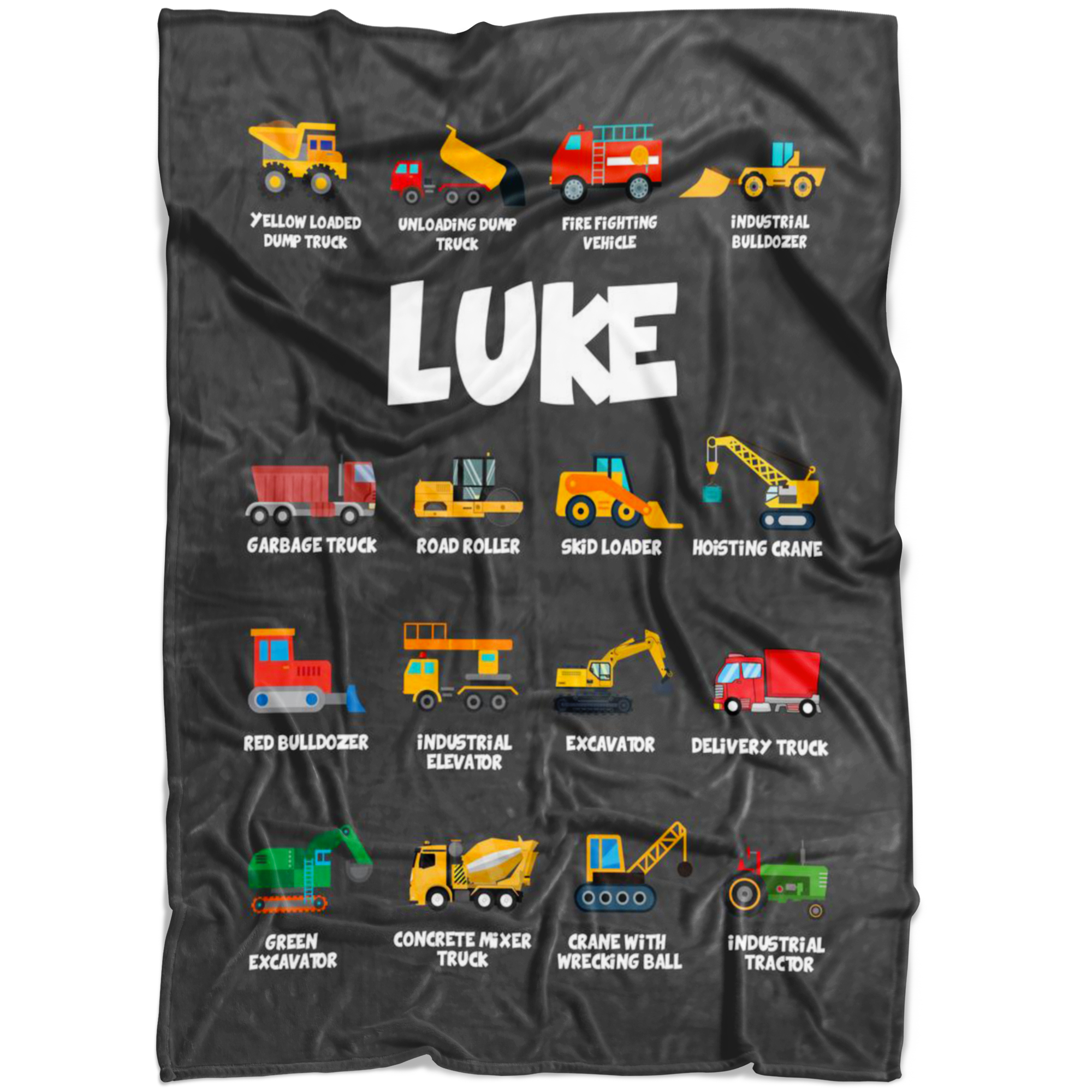 Luke Construction Blanket Grey