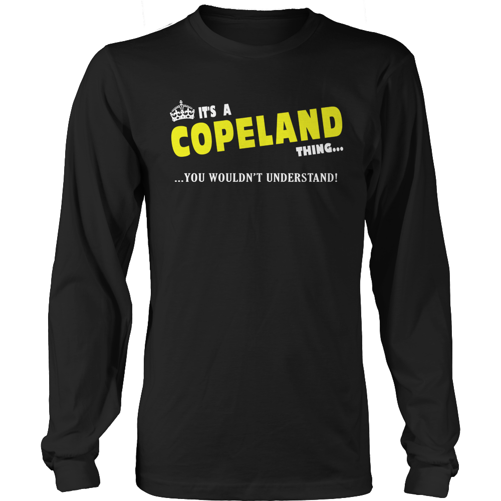 It's A Copeland Thing, You Wouldn't Understand