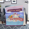 Load image into Gallery viewer, Personalized Name Unicorn Blanket for Kids, Custom Name Blanket for Boys and Girls