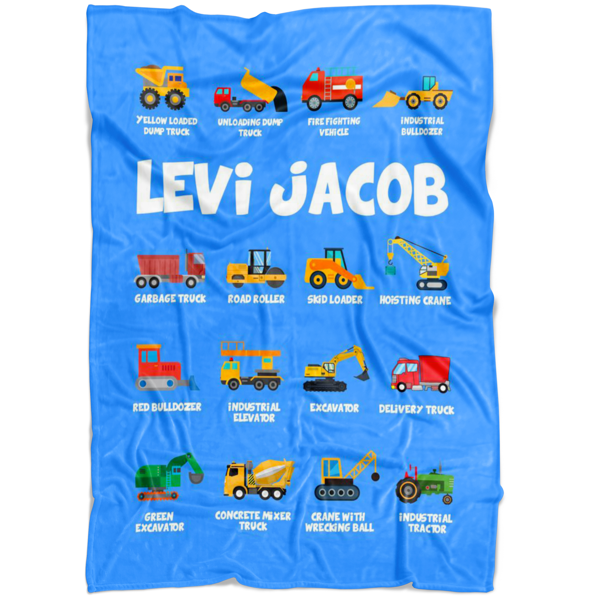 Levi Jacob Construction Blanket Blue