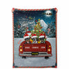 Personalized Christmas Truck Blanket for Dog Lovers