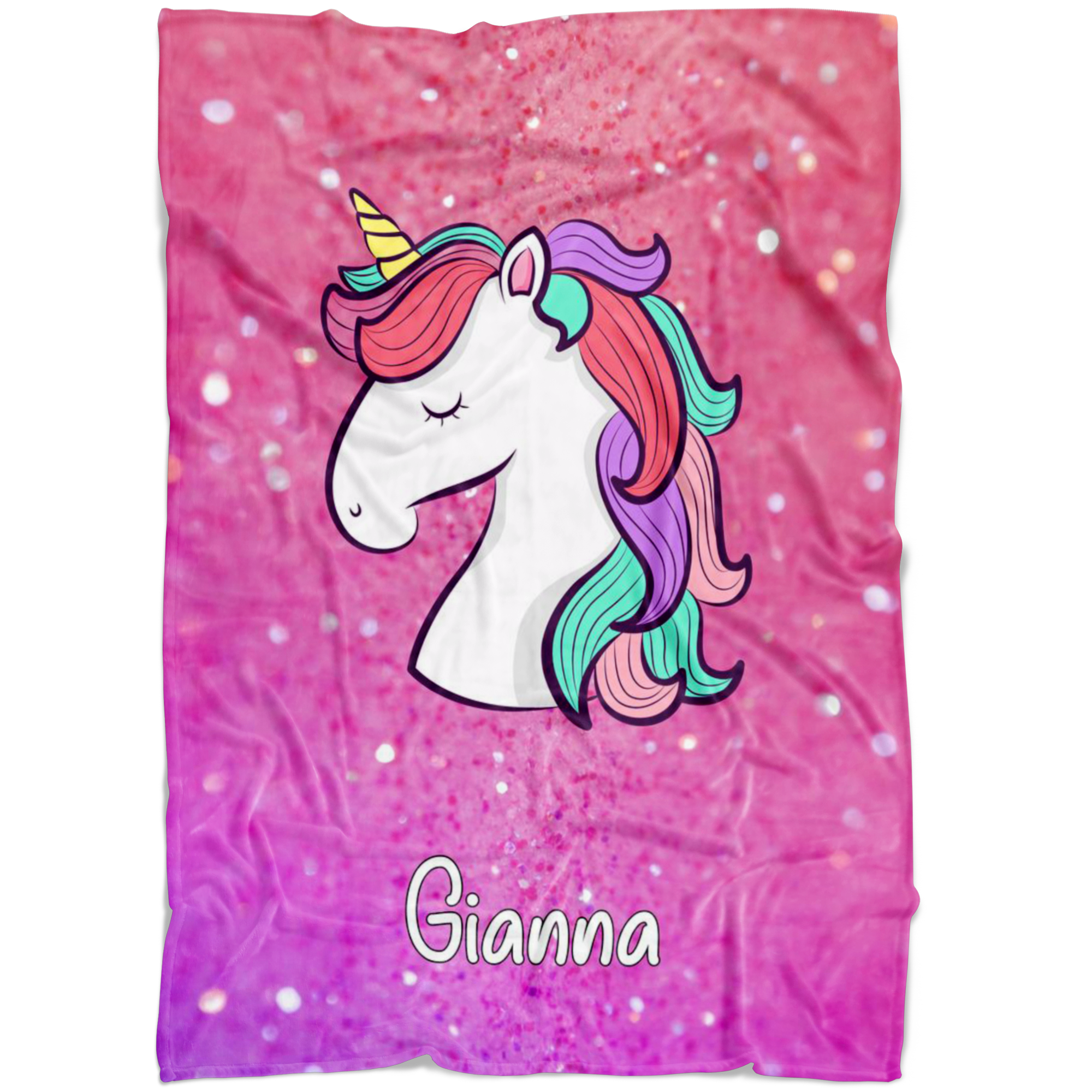 Personalized Name Magical Unicorn Blanket for Babies & Girls - Gianna