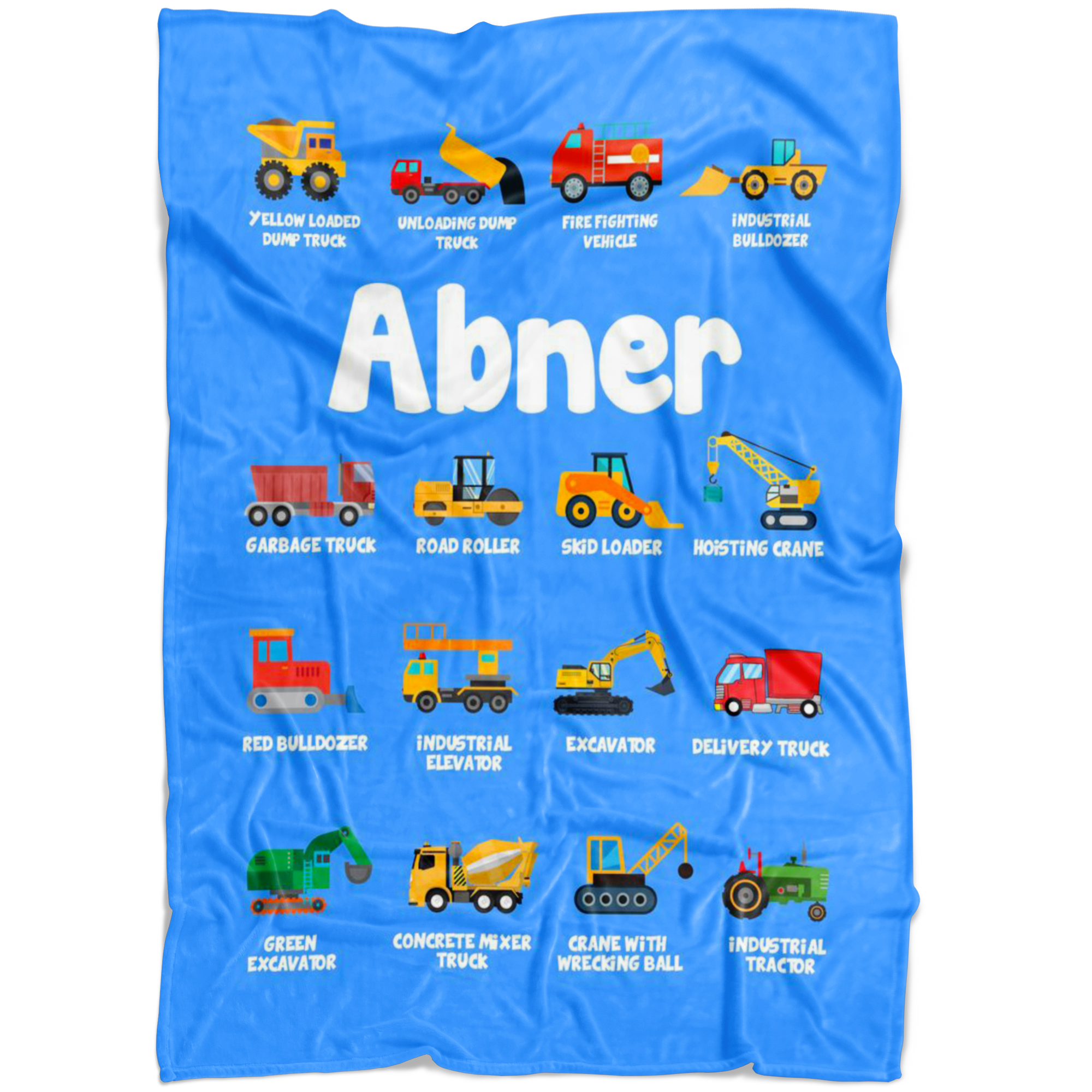 Abner Construction Blanket Blue
