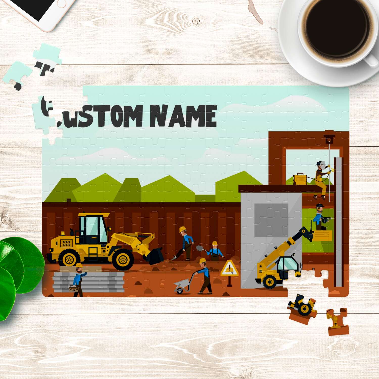 Personalized Name Under Constriction Site Puzzle