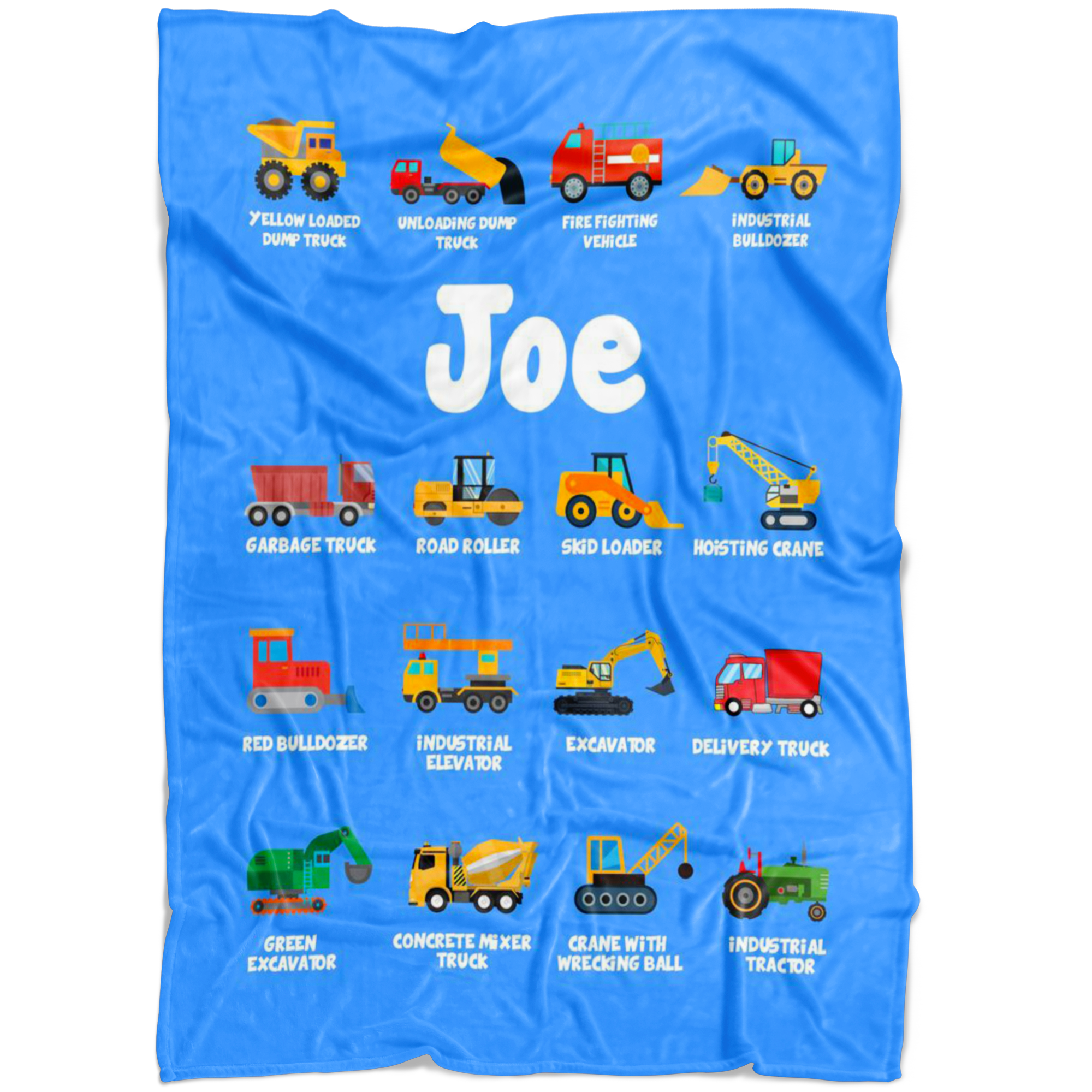 Joe Construction Blanket Blue
