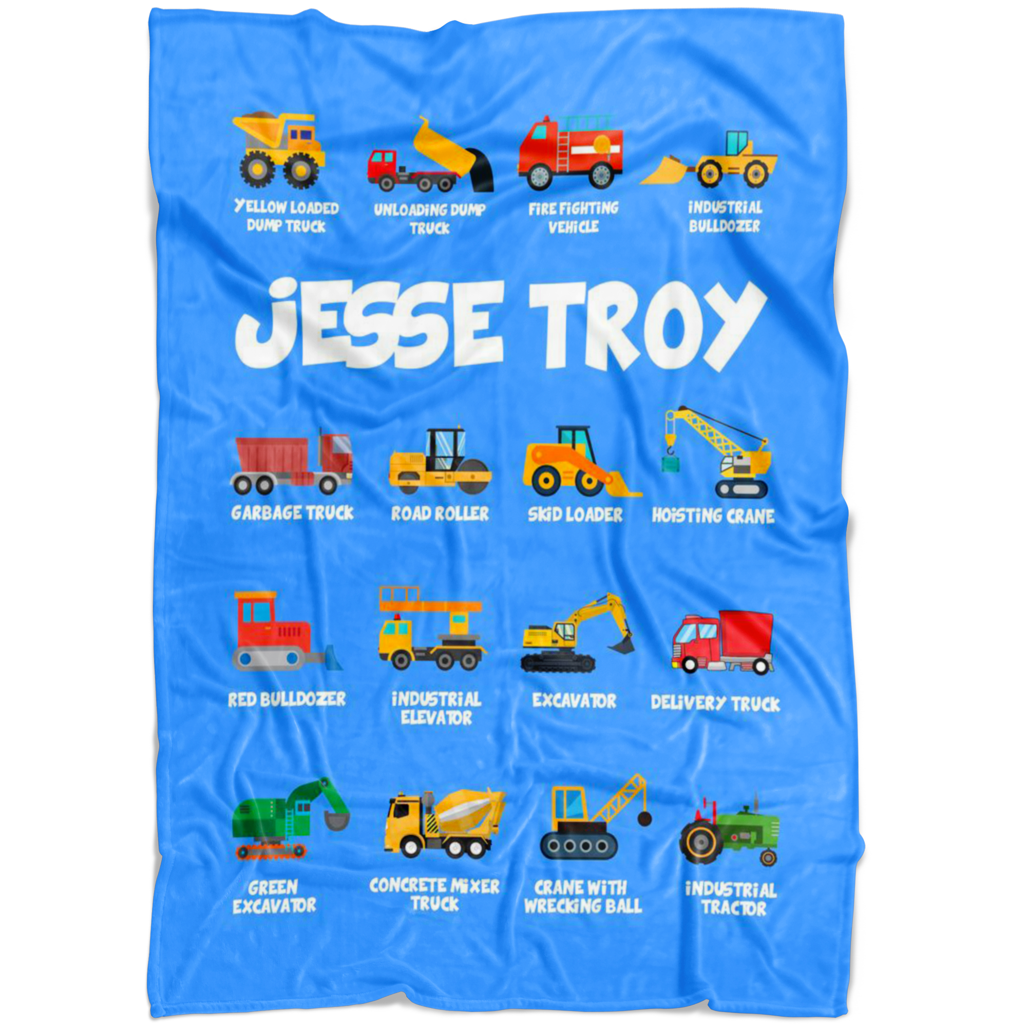 Jesse Troy Construction Blanket Blue