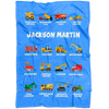 JACKSON MARTIN Construction Blanket Blue