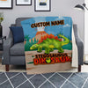 Personalized Name Stegosaurus Dinosaur Blanket for Kids, Custom Name Blankets for Boys & Girls