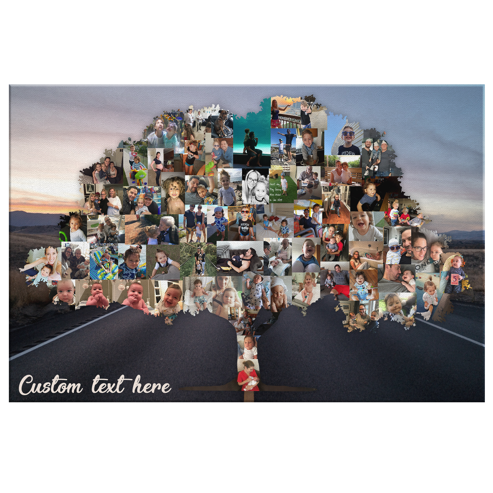 Family Tree Photo Collage - Road