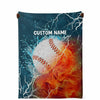 Load image into Gallery viewer, Personalized Name Baseball Blanket, Custom Name Sports Blanket for Boys &amp; Girls