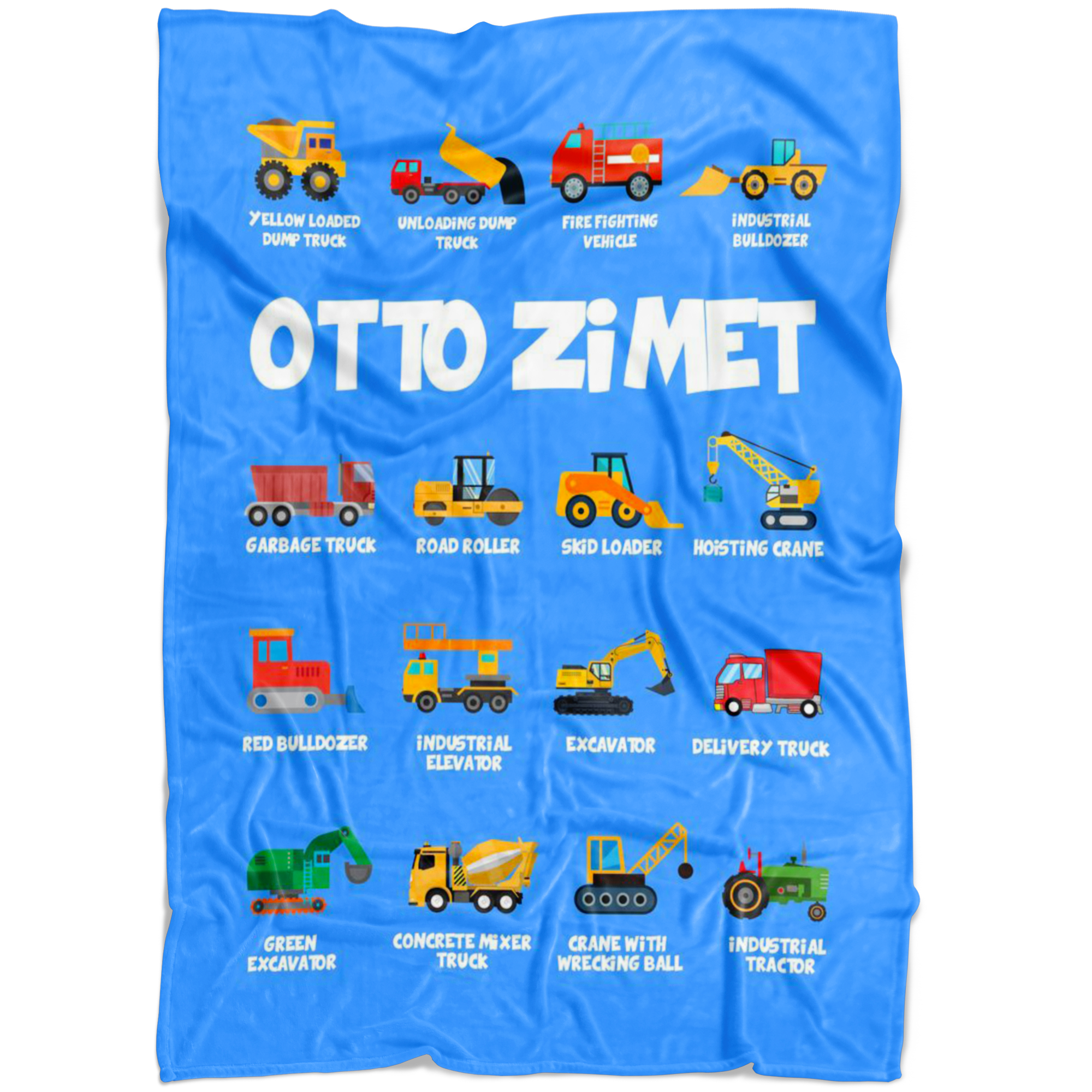 Otto Zimet Construction Blanket Blue