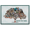 Family Tree Photo Collage Wall Art - Green Frame