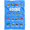 Goose Construction Blanket Blue