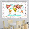 Load image into Gallery viewer, Personalized World Map for Kids, Canvas Wall Art for Children&#39;s Room, Learning, Educational Map for Boys &amp; Girls