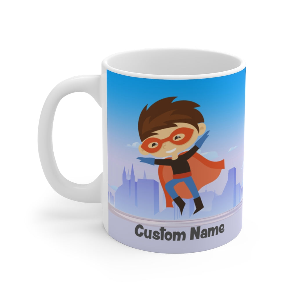 Personalized Name Superhero Mug for Kids - 11oz