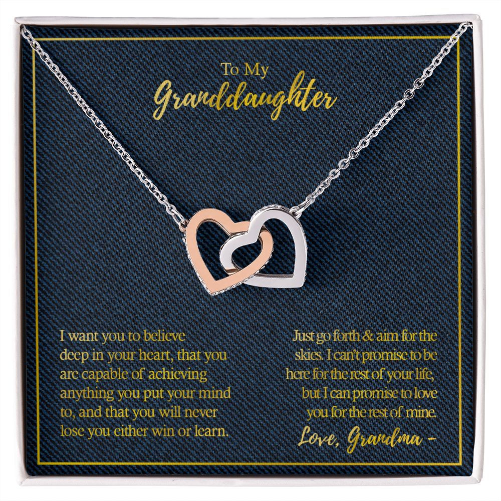 Granddaughter Gift from Grandma - Interlocking Hearts Necklace