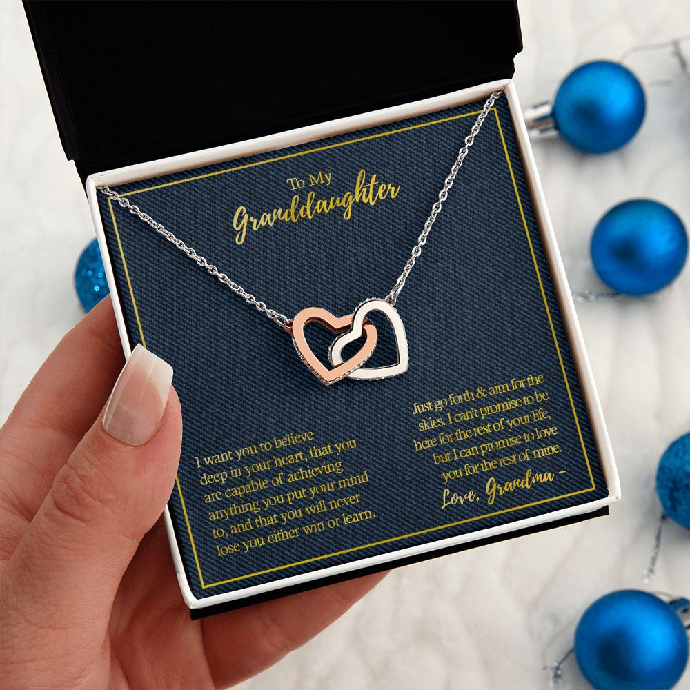 Granddaughter Gift from Grandma - Interlocking Hearts Necklace