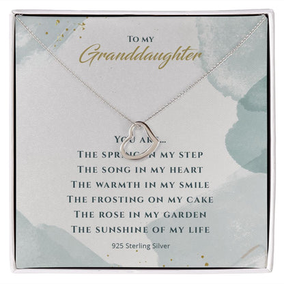 Granddaughter Gifts from Grandma - Heart Love Necklace
