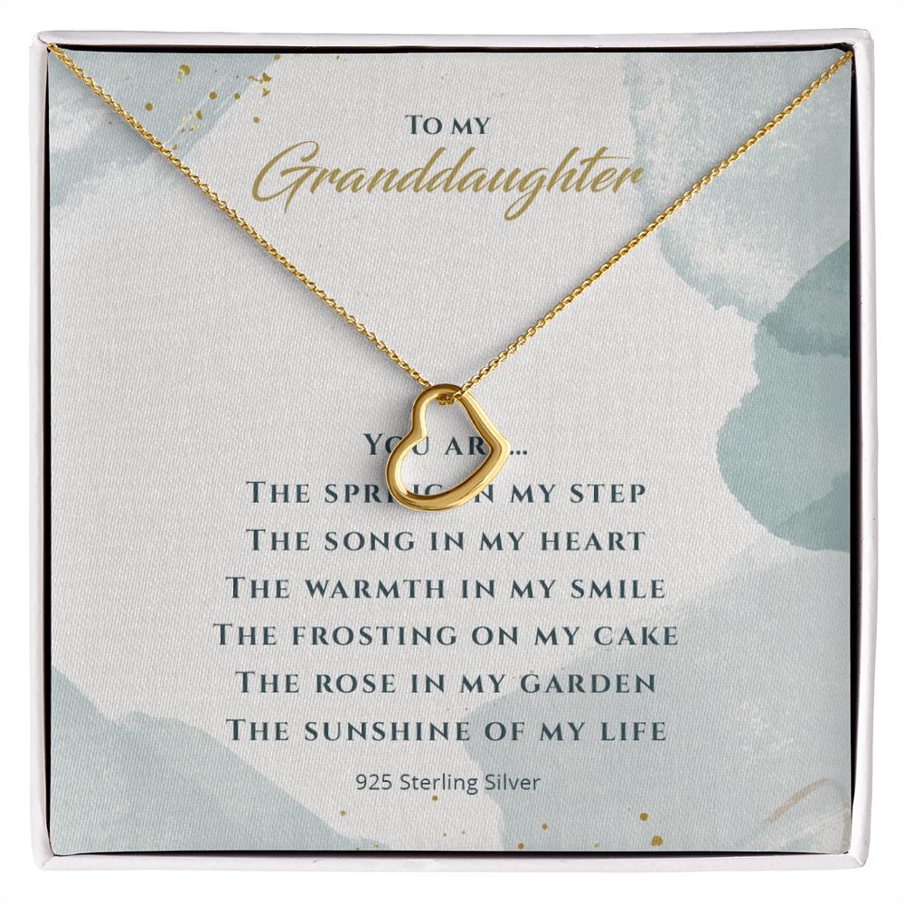 Granddaughter Gifts from Grandma - Heart Love Necklace