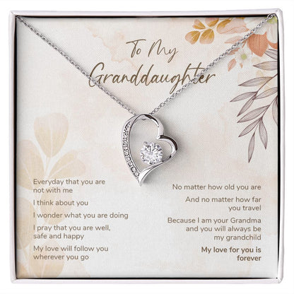 Granddaughter Gift from Grandma - Forever Love Necklace