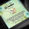 Gift for Grandma, Interlocking Hearts Necklace with a Message Card