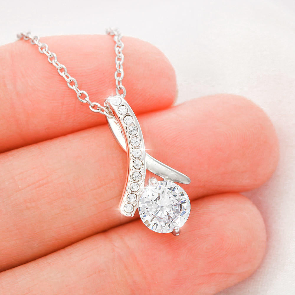 Gift for Sister Alluring Beauty Necklace, with Message Card