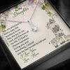 To My Daughter Gift Alluring Beauty Necklace with Message Card