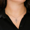 Load image into Gallery viewer, Gift for a Nurse Wife, Stethoscope Necklace with Red Swarovski® Crystal